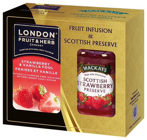 Mackay's London Jahoda s vanilkou a jahodový džem 340g