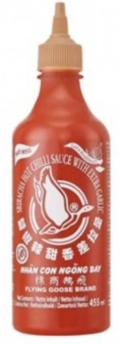 Flying Goose Sriracha česneková bez glutamátu chilli omáčka 455ml