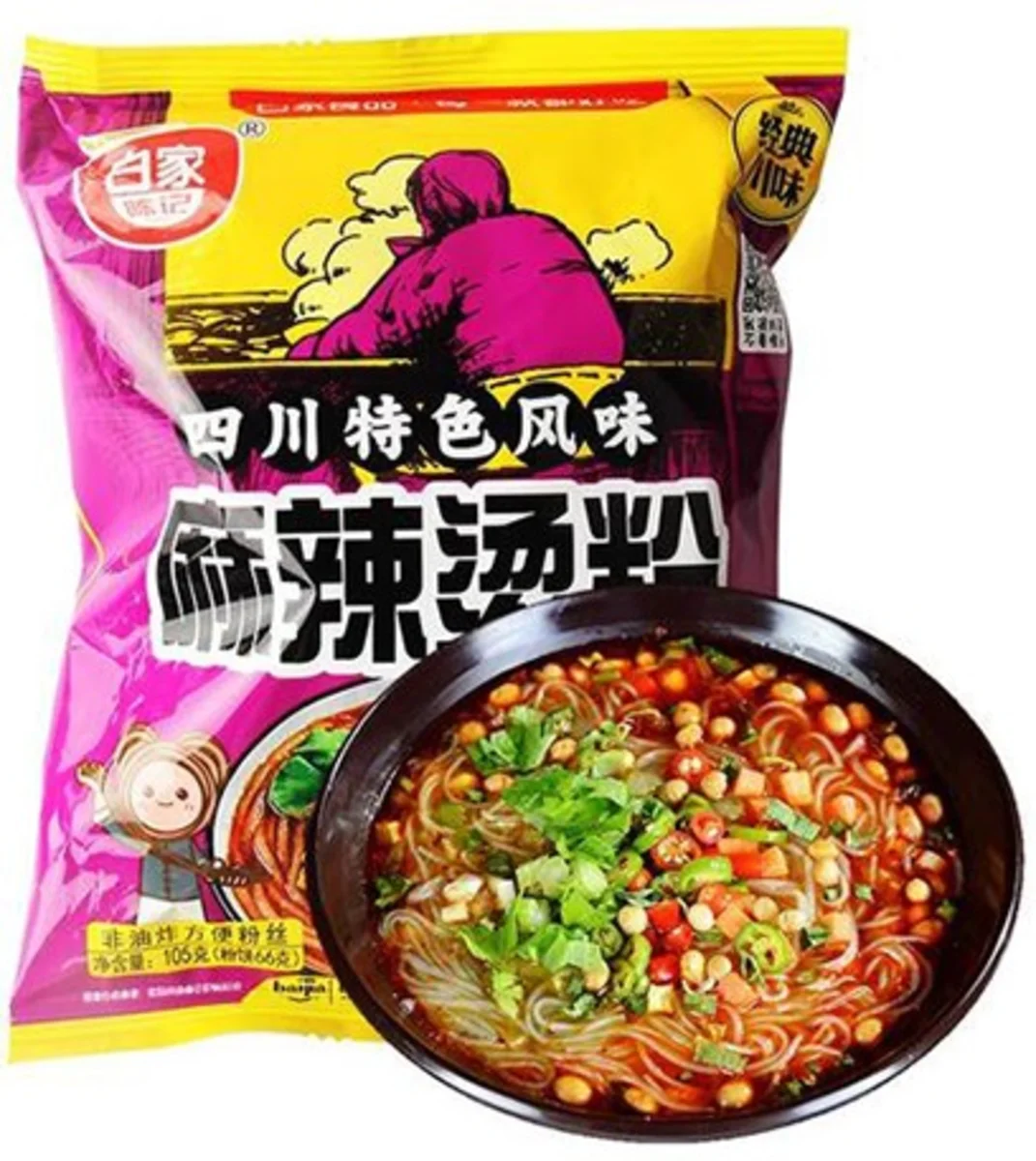 Baijia instantní rýžové vermicelli Hot&Spicy 105g