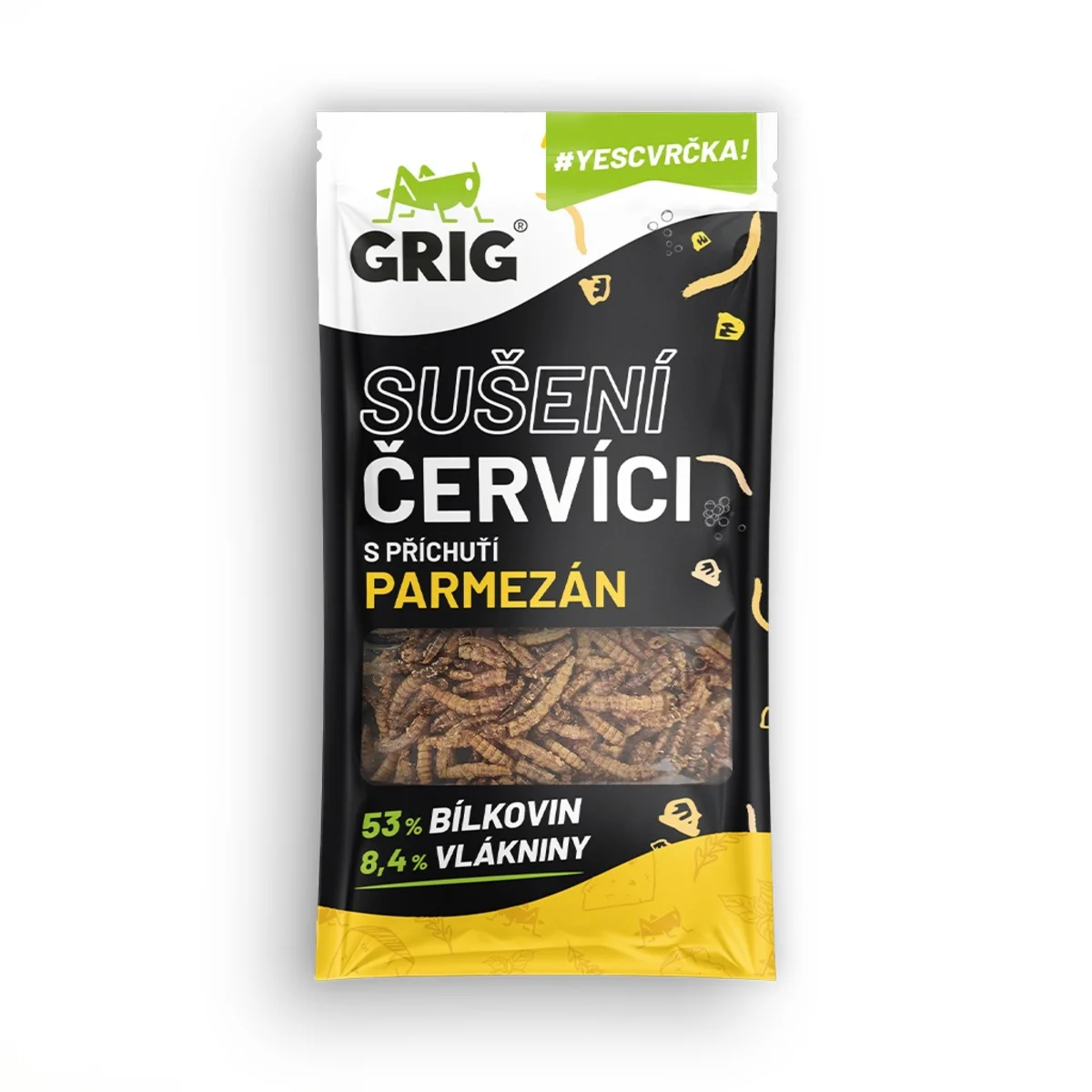 Grig Sušení červíci Parmezán 13g