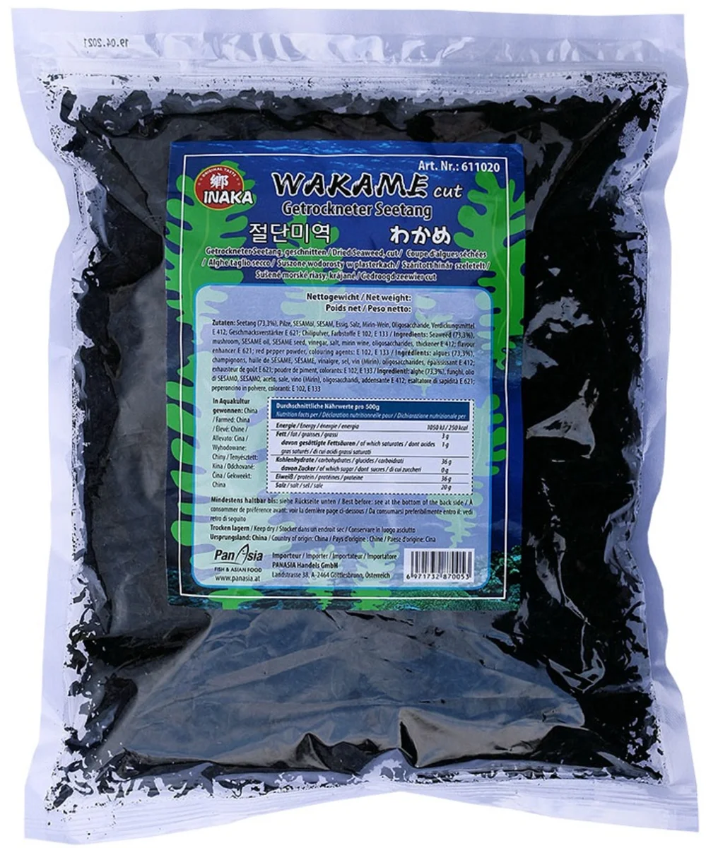 Inaka mořská řasa wakame sušená krájená 100g