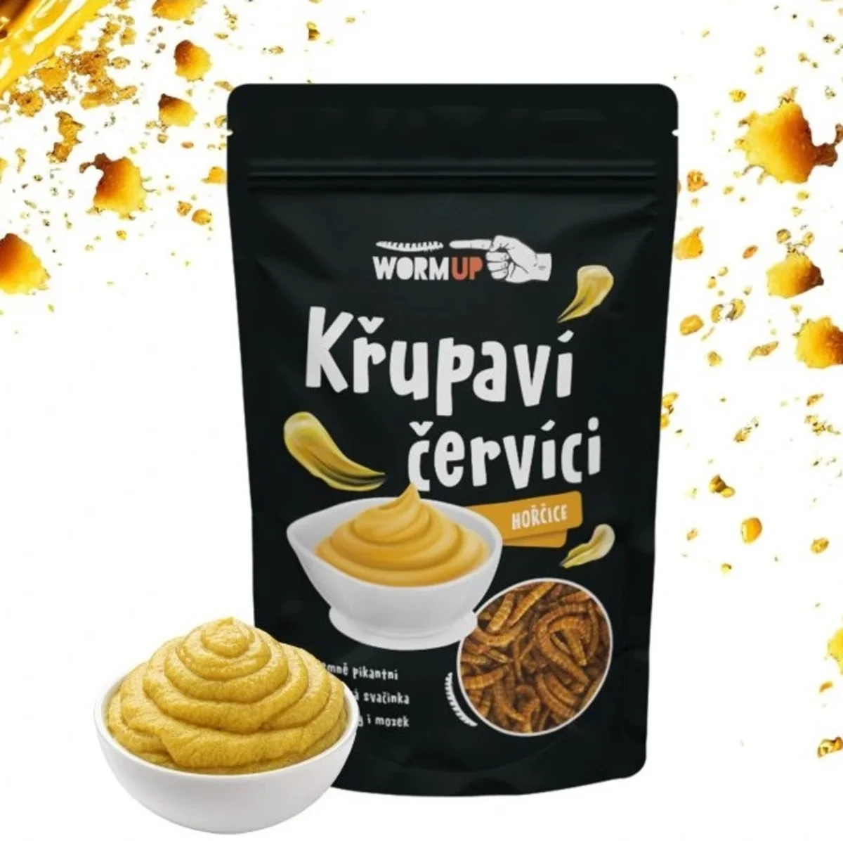 Wormup červíci s příchutí hořčice 20g