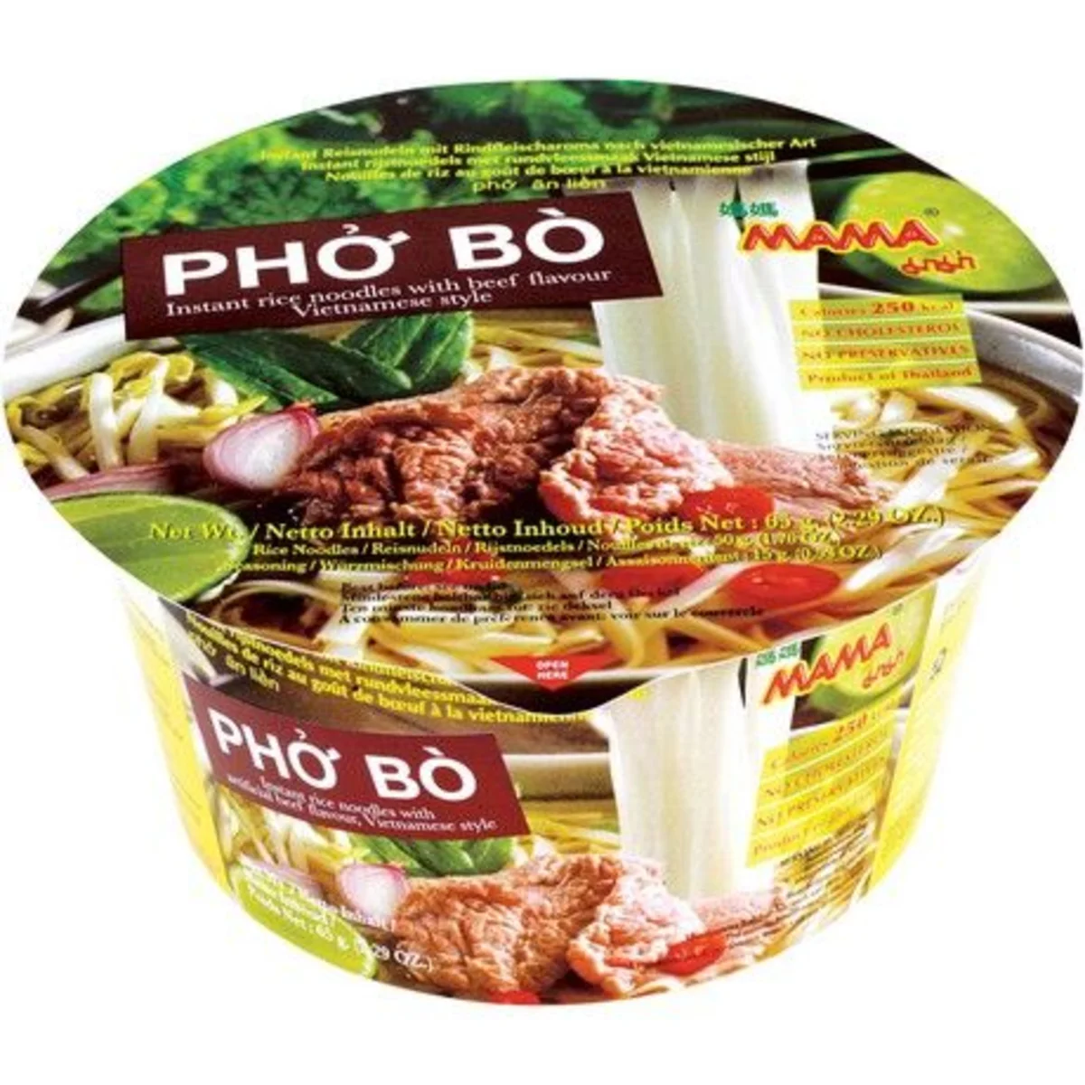 MAMA Pho Bo instantní hovězí polévka miska 65g